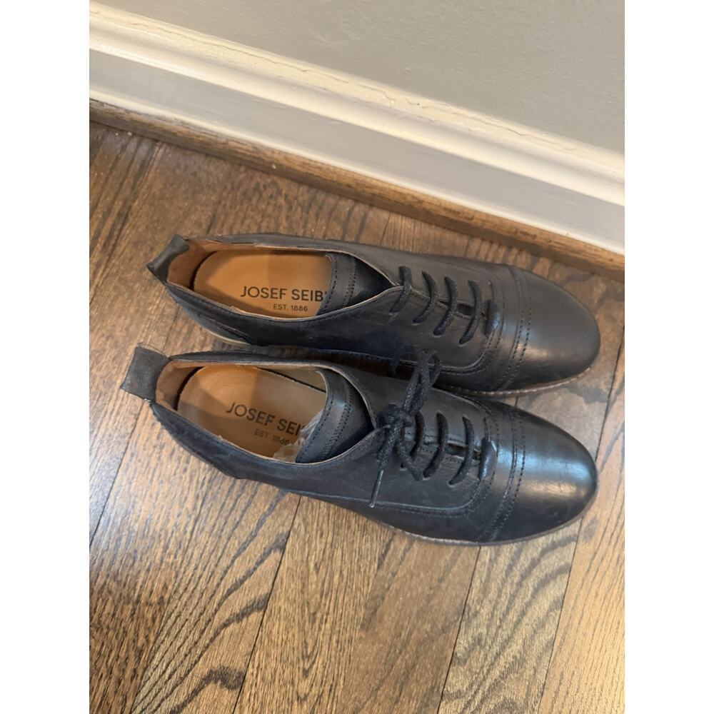 Josef Seibel Sienna 85 Oxford Casual Shoe Womens EU 37 US 7/7.5 Black Leather - Picture 4 of 10